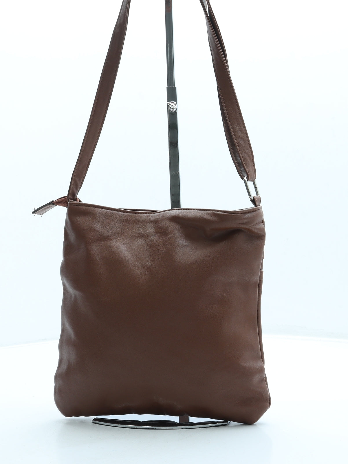 Preworn Womens Brown Leather Crossbody Size Small