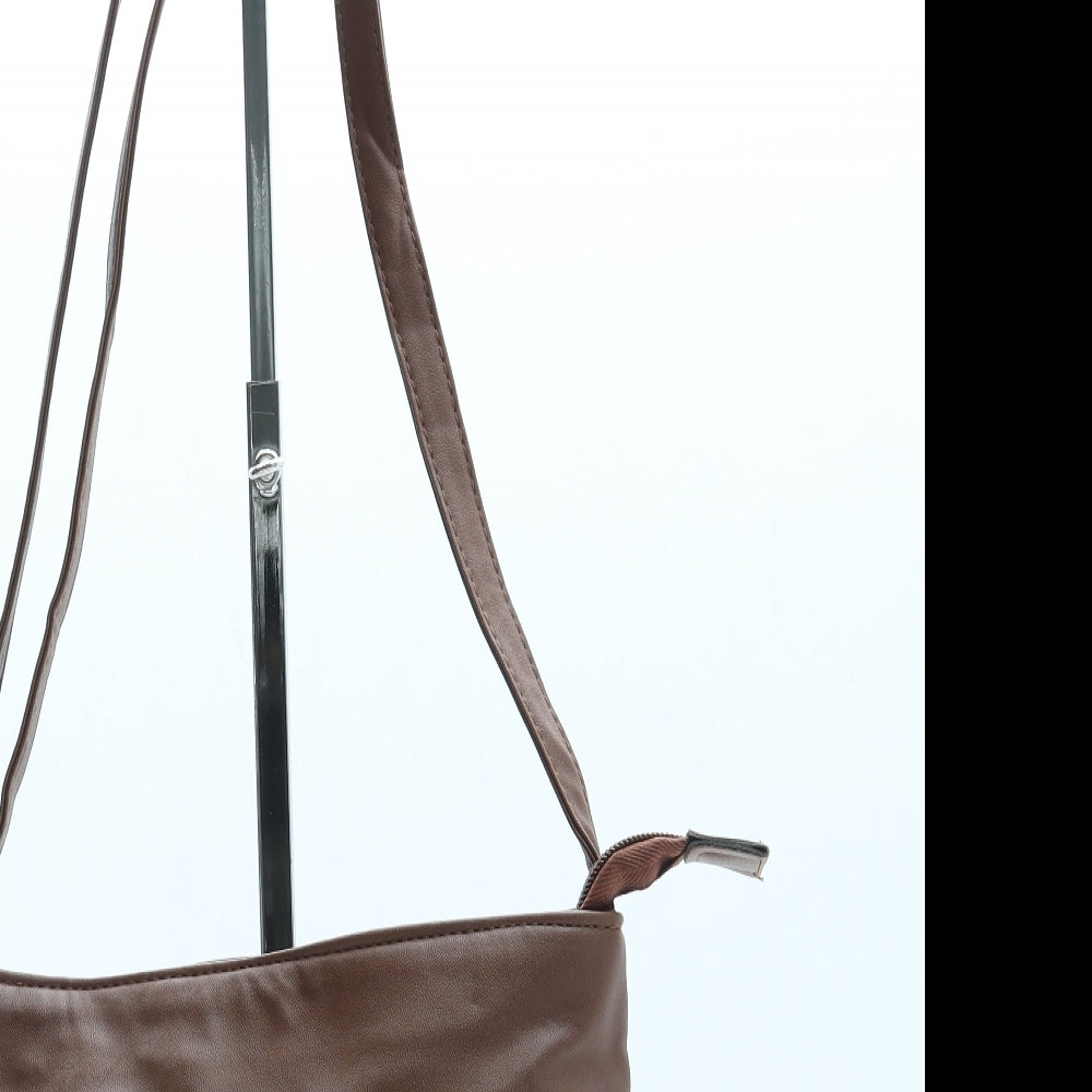 Preworn Womens Brown Leather Crossbody Size Small