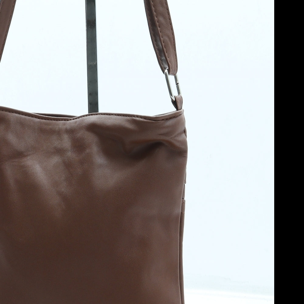 Preworn Womens Brown Leather Crossbody Size Small