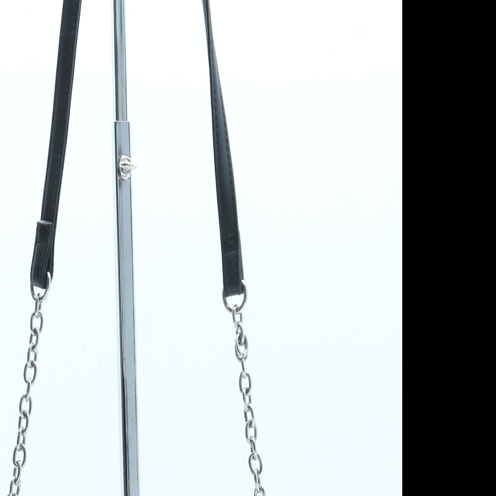 New Look Womens Black Leather Crossbody Size Small