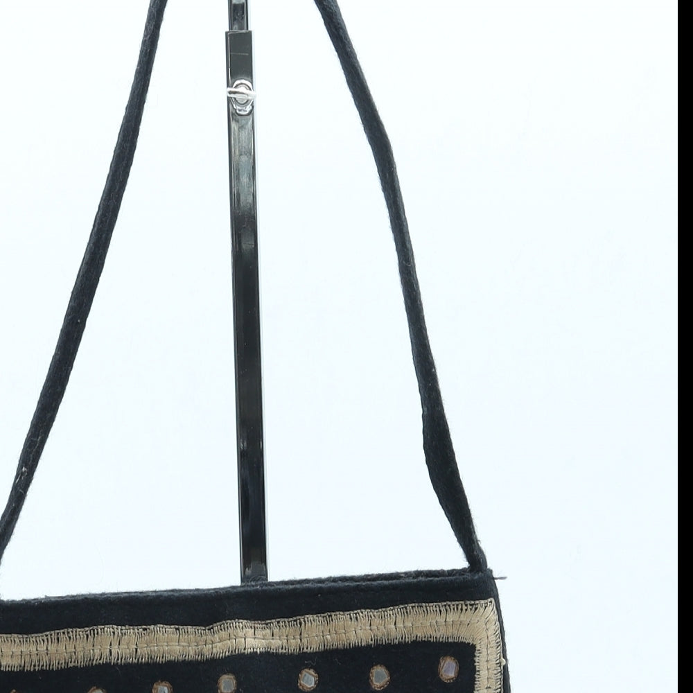 Designed for Tesco Womens Black Polyester Shoulder Bag Size Small