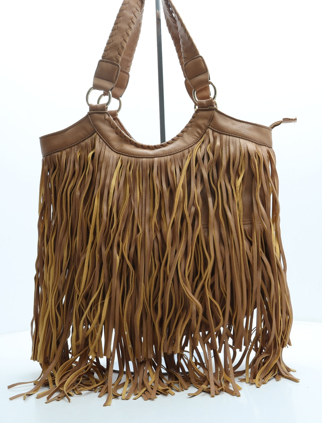 Atmosphere Womens Brown Leather Shoulder Bag Size Large