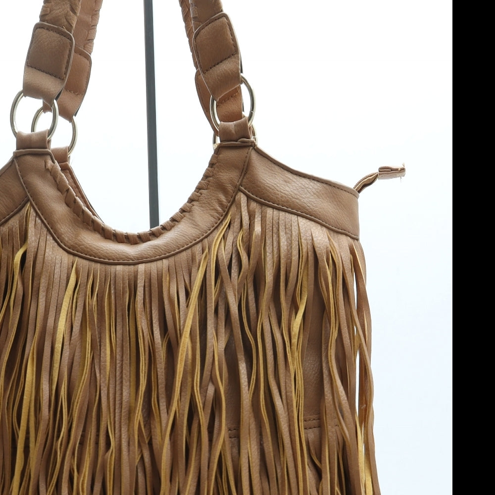 Atmosphere Womens Brown Leather Shoulder Bag Size Large