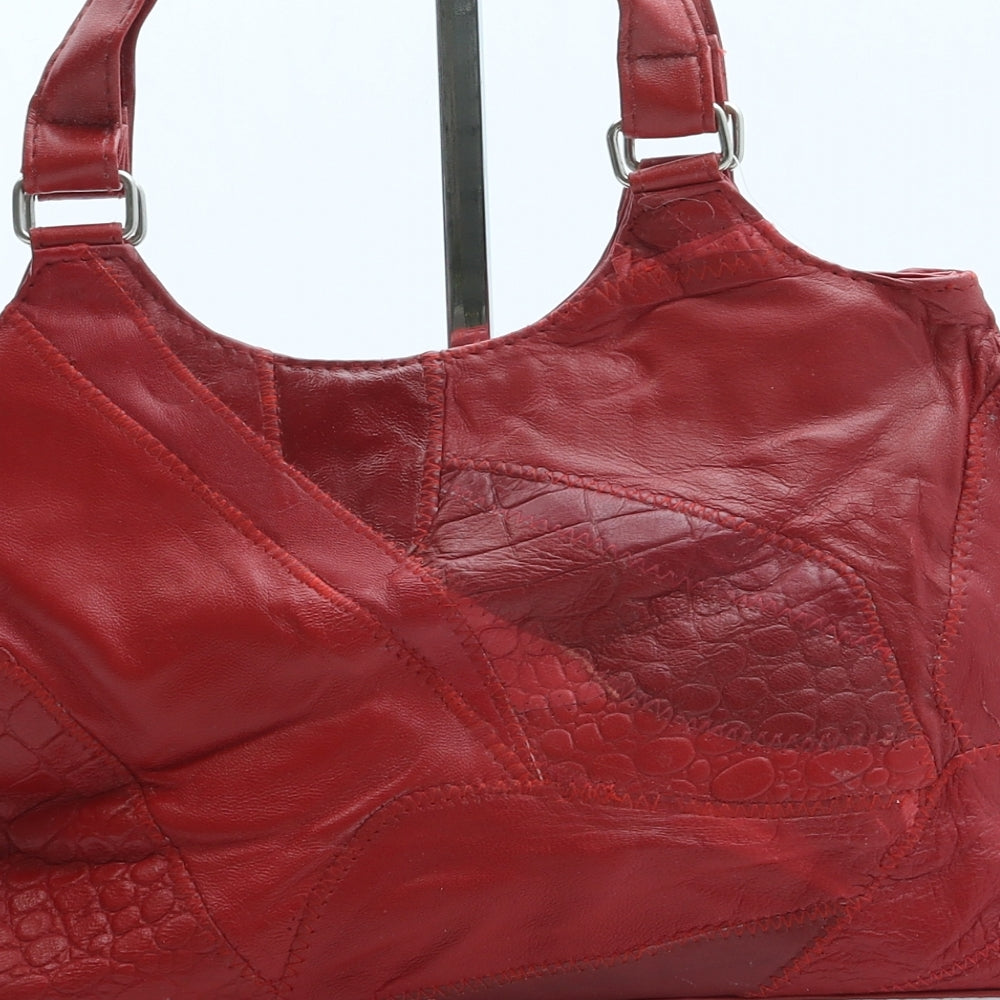 Stefano Womens Red Leather Shoulder Bag Size Small