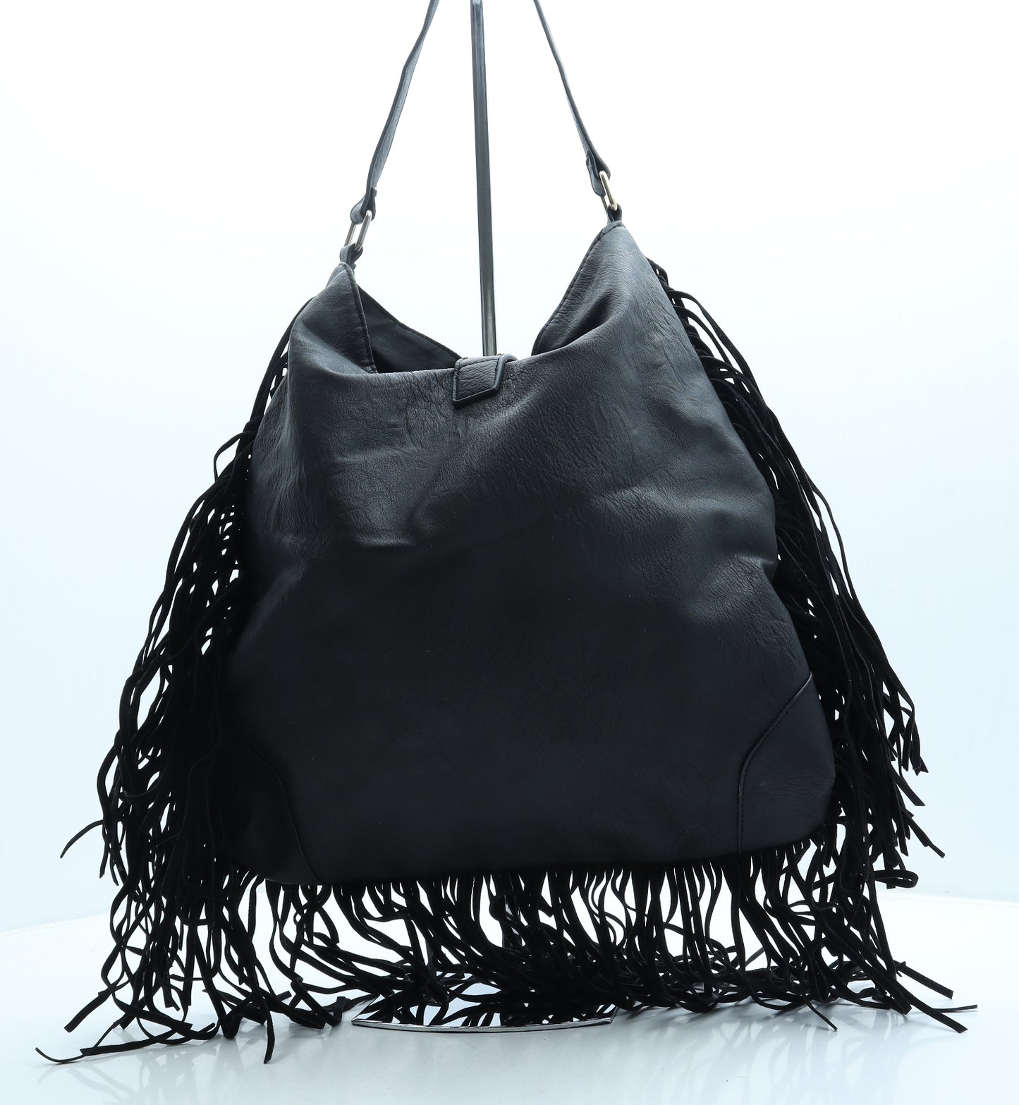 New Look Womens Black Suede Shoulder Bag Size Large