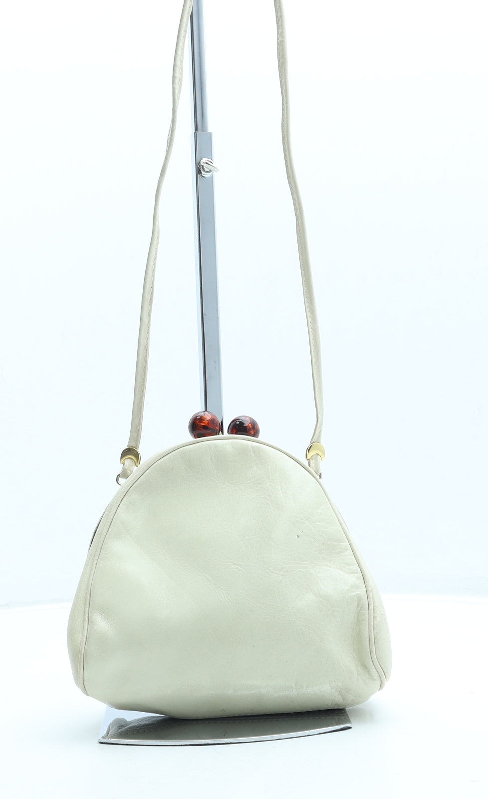 Firebird Womens Beige Leather Crossbody Size Small