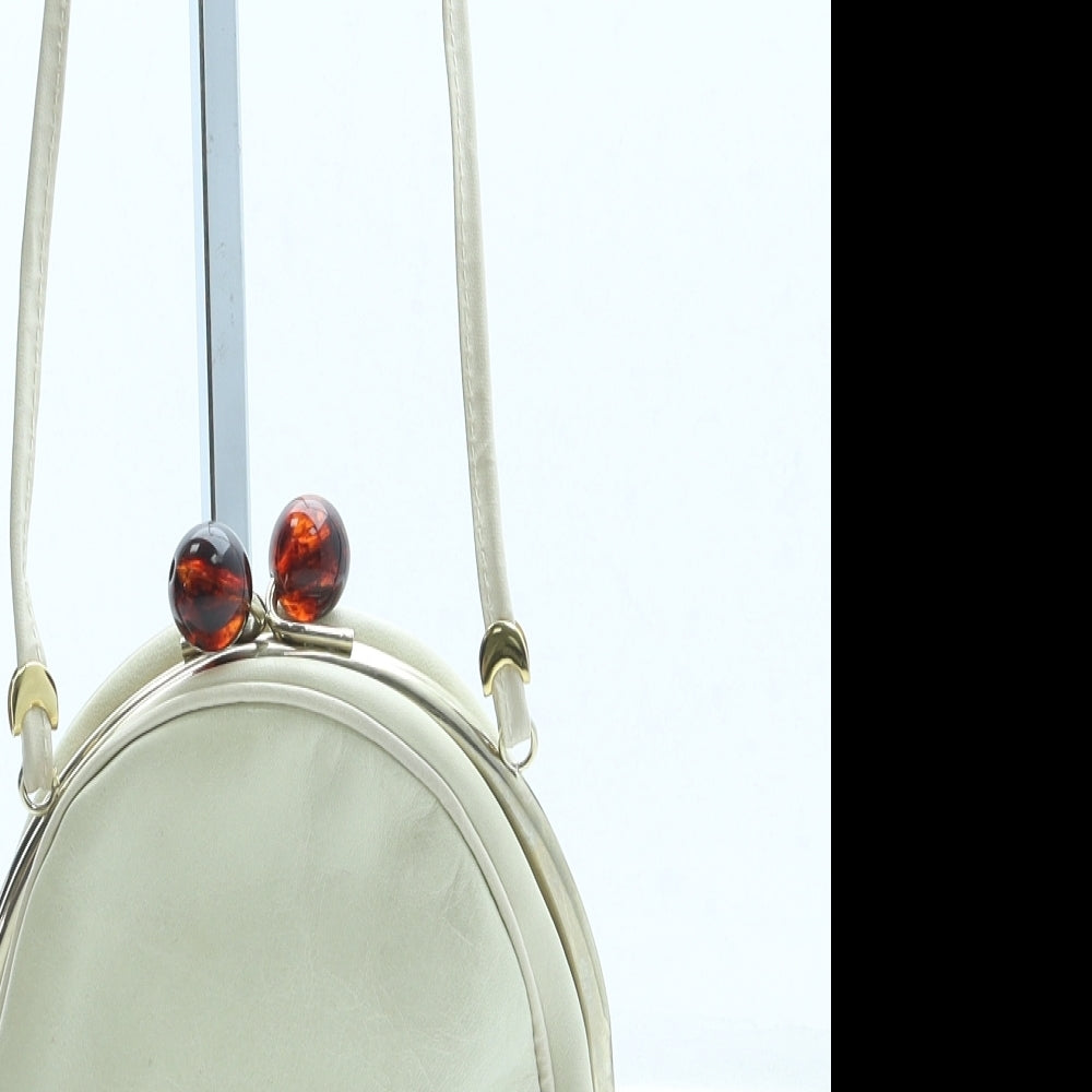Firebird Womens Beige Leather Crossbody Size Small