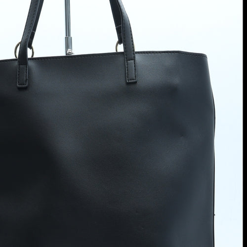 New Look Womens Black Leather Top Handle Bag Size Large