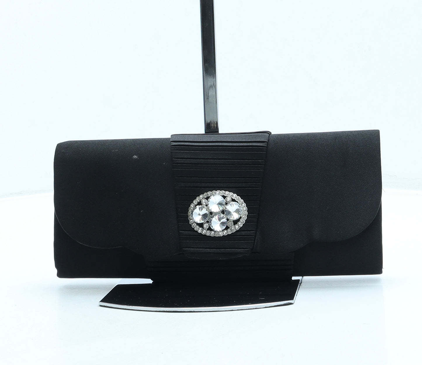 Preworn Womens Black Polyester Clutch Size Small