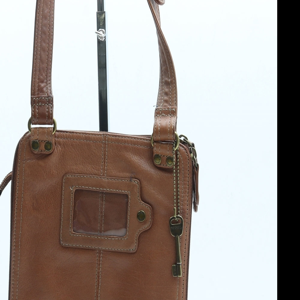 Fossil Womens Brown Leather Crossbody Size Small