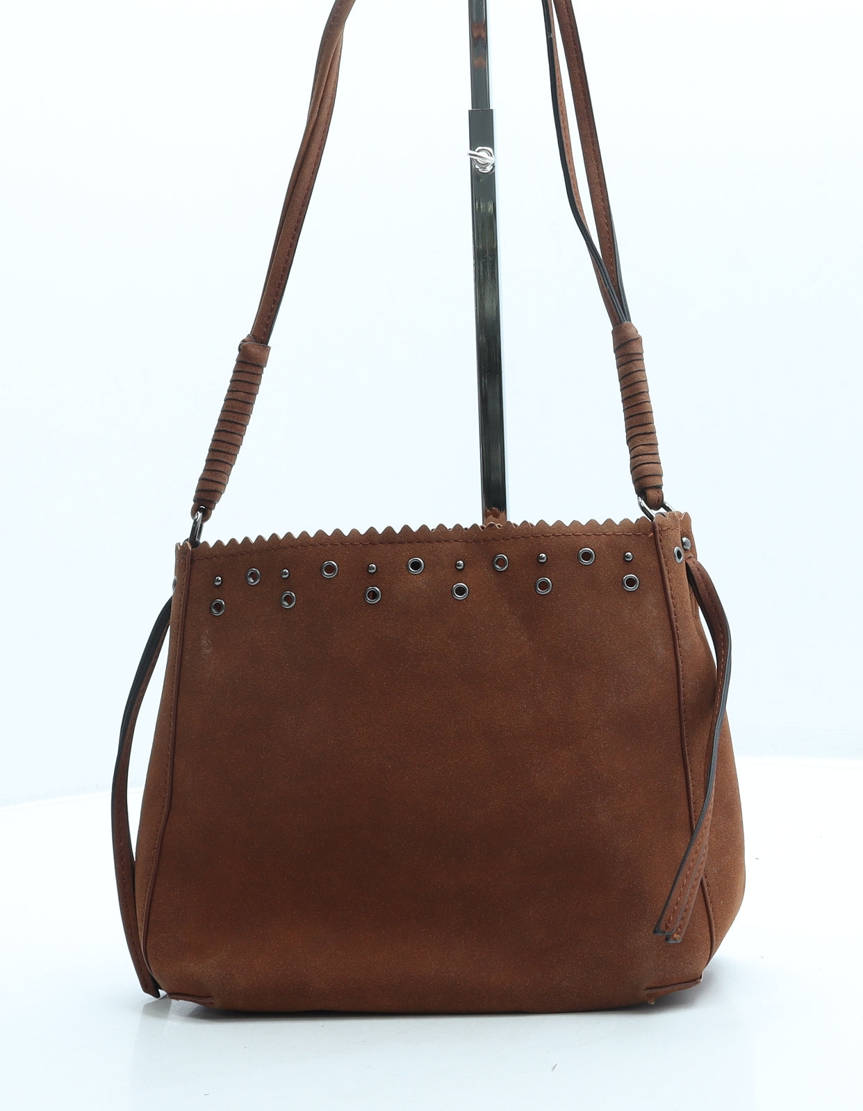 Marks and Spencer Womens Brown Suede Crossbody Size Small