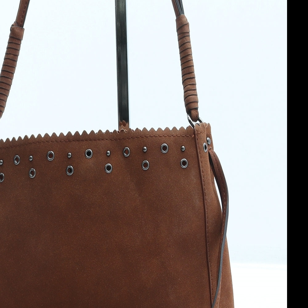 Marks and Spencer Womens Brown Suede Crossbody Size Small