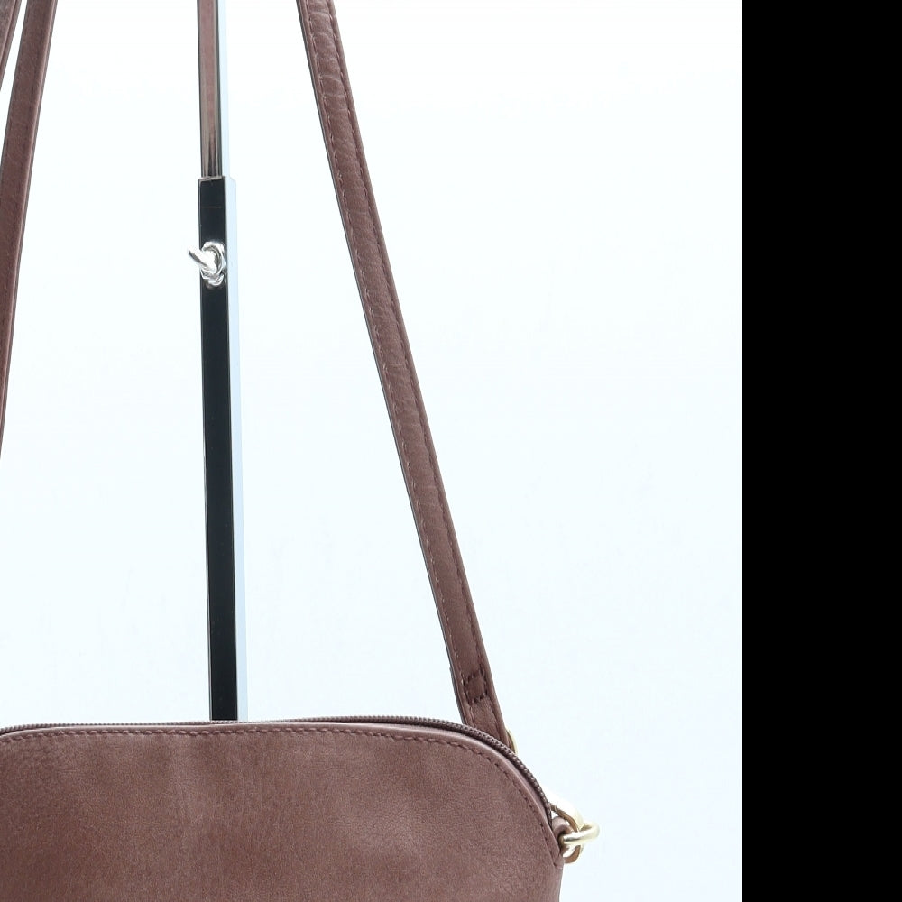 Preworn Womens Pink Leather Crossbody Size Small