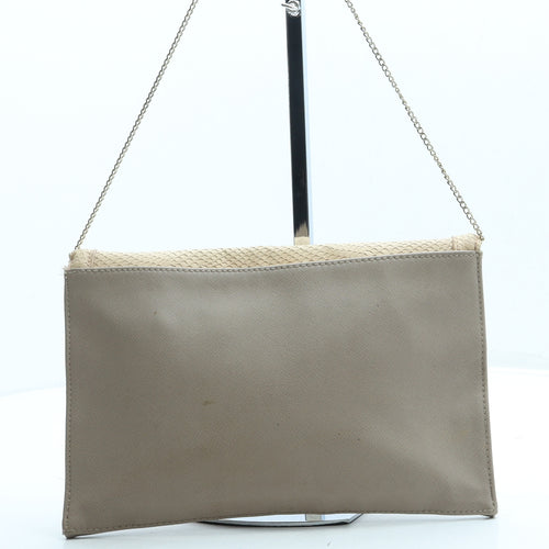 New Look Womens Beige Animal Print Leather Crossbody Size Small - Snake Skin Print