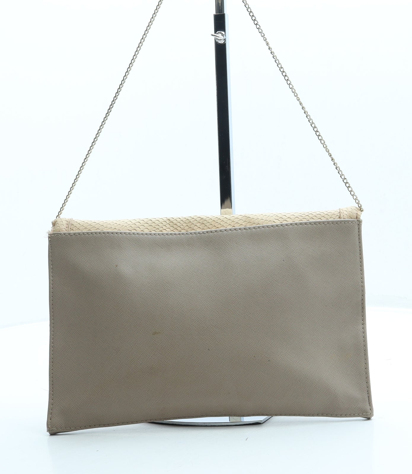 New Look Womens Beige Animal Print Leather Crossbody Size Small - Snake Skin Print
