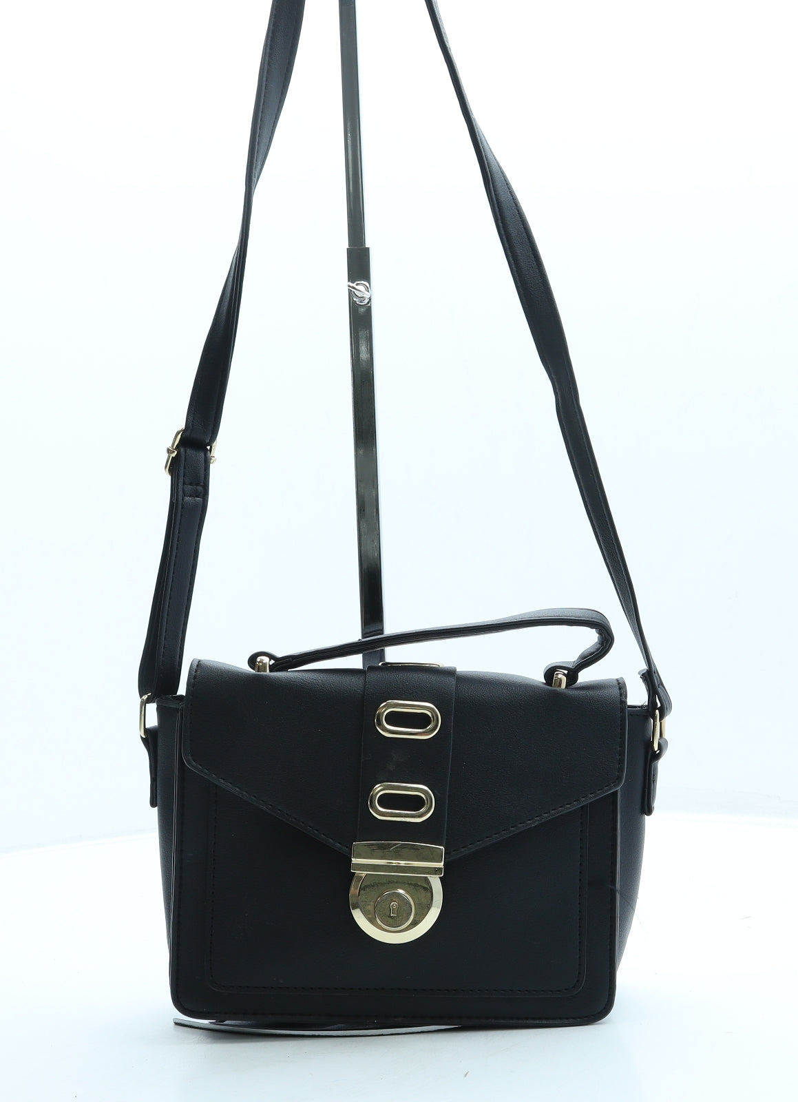Primark Womens Black Leather Crossbody Size Small
