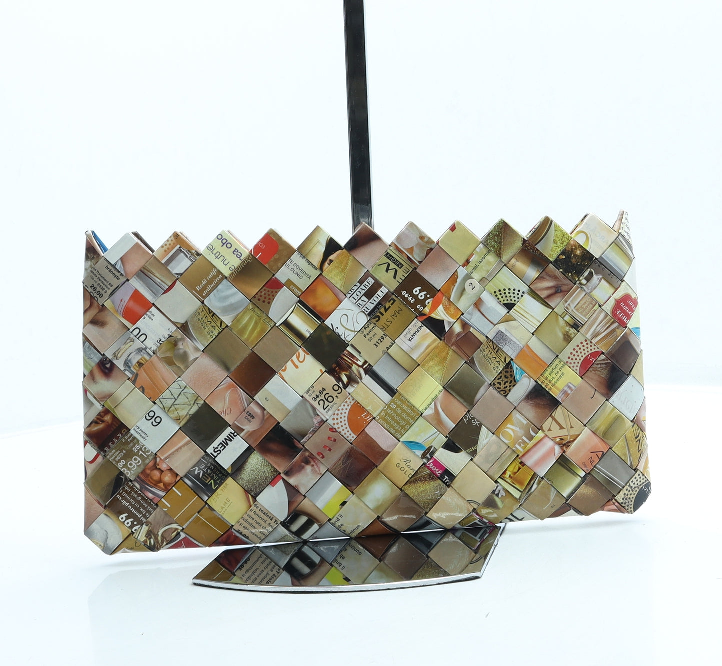 Preworn Womens Multicoloured Geometric Leather Clutch Size Small - Magazine