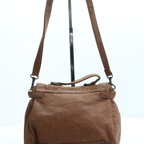 Preworn Womens Brown Leather Crossbody Size Small