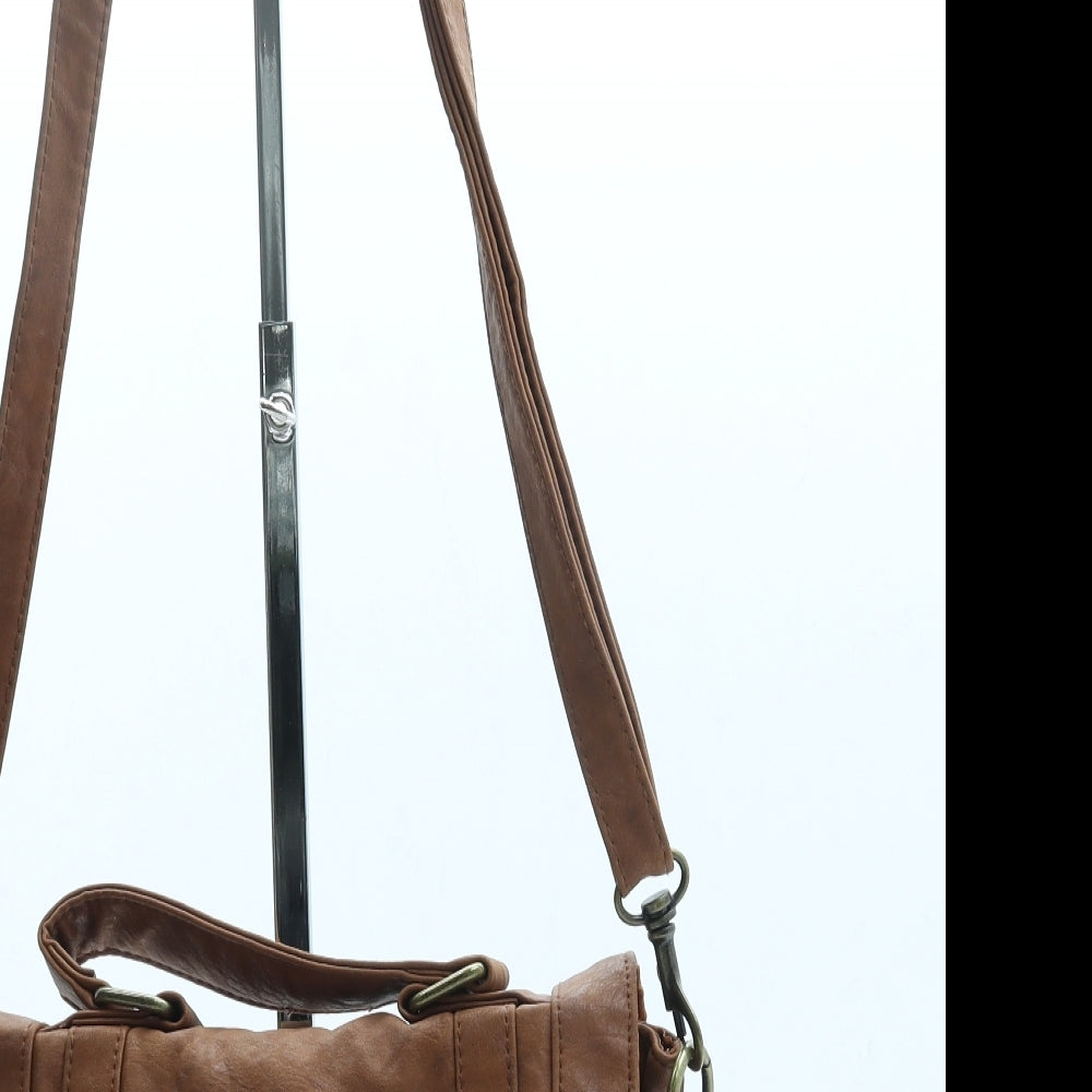Preworn Womens Brown Leather Crossbody Size Small