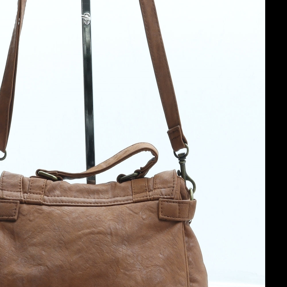 Preworn Womens Brown Leather Crossbody Size Small