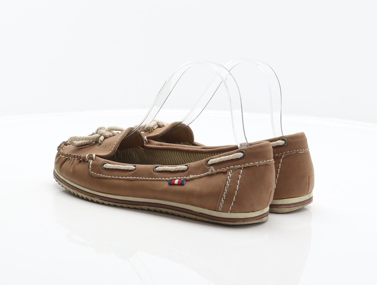 Graceland Womens Brown Leather Loafer Flat UK 4 37