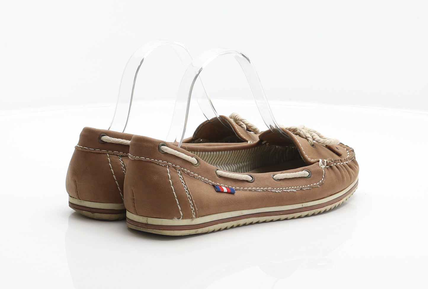 Graceland Womens Brown Leather Loafer Flat UK 4 37