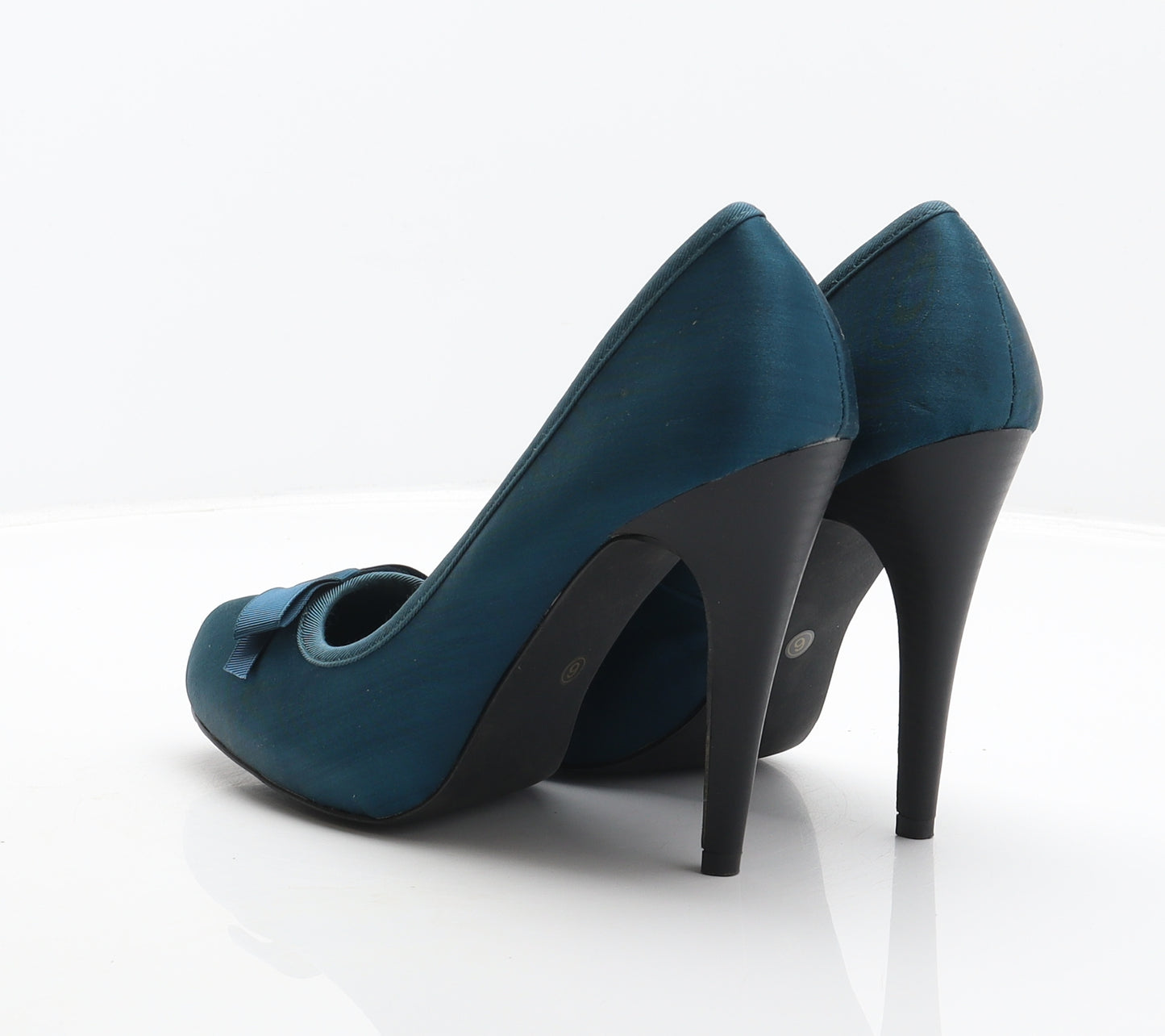 F&F Womens Blue Polyester Court Heel UK 6 39