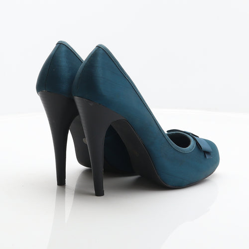 F&F Womens Blue Polyester Court Heel UK 6 39