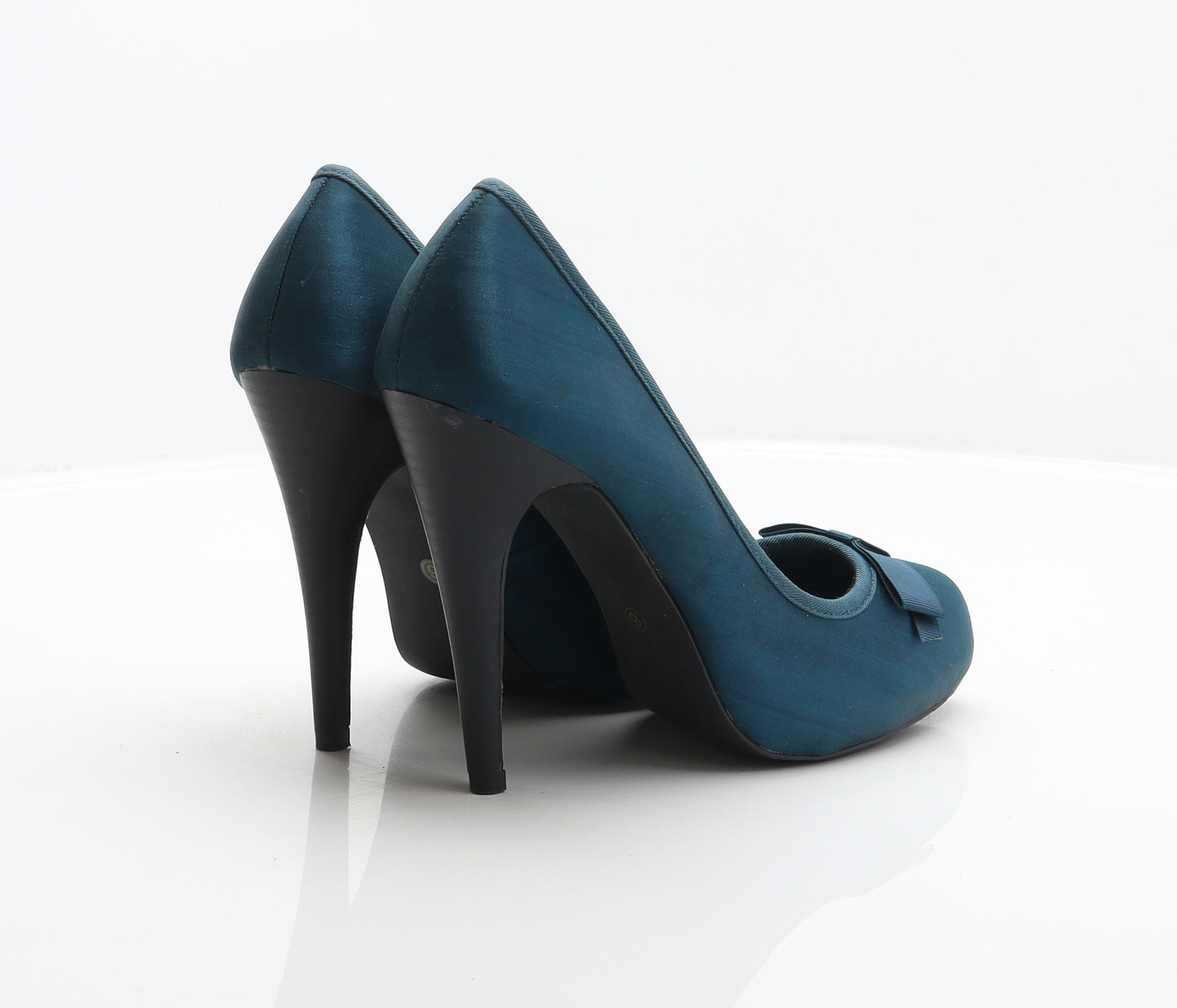 F&F Womens Blue Polyester Court Heel UK 6 39