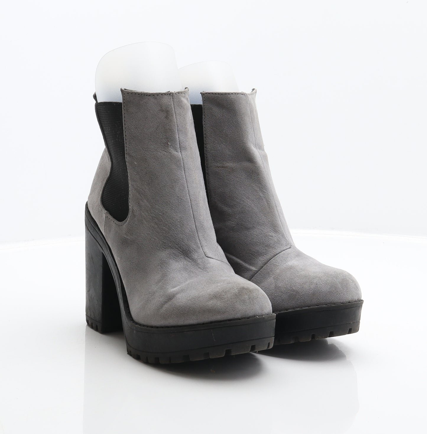 Divided Womens Grey Polyester Chelsea Boot UK 4 37