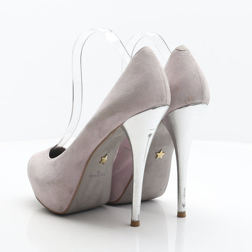 Kurt Geiger Womens Pink Suede Platform Heel UK 5.5 39