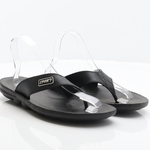 Sport Mens Black Synthetic Thong Sandal UK 10.5 44