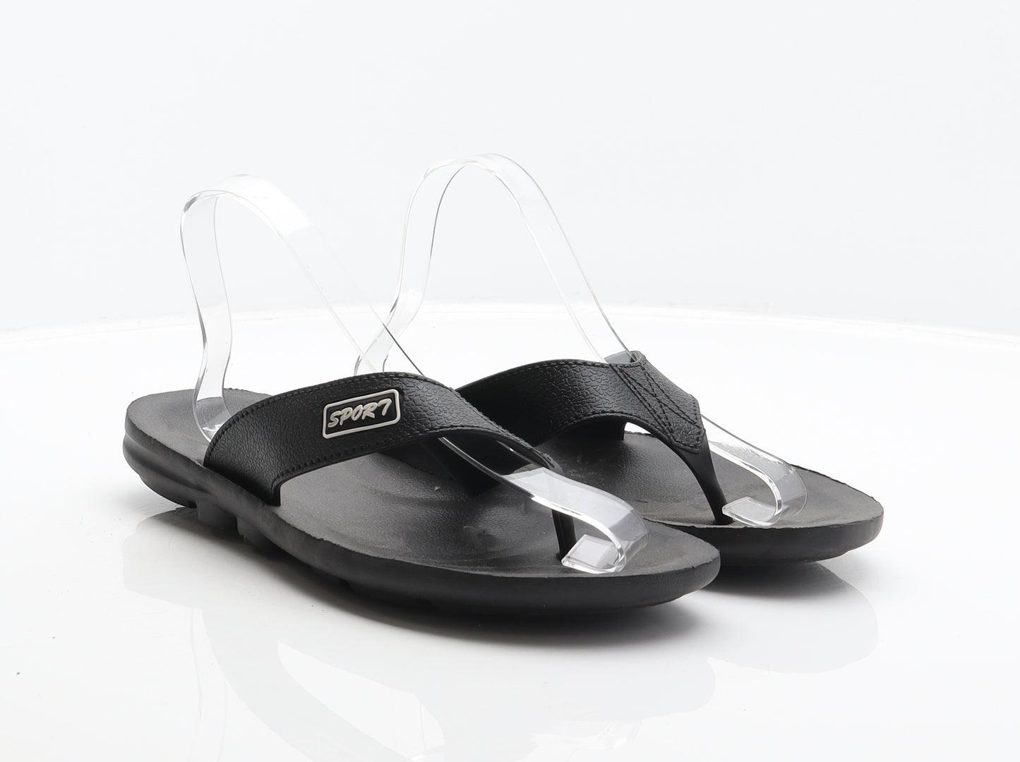 Sport Mens Black Synthetic Thong Sandal UK 10.5 44