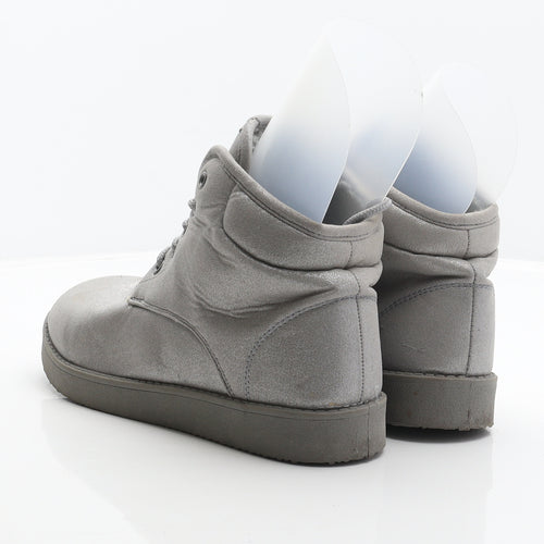 Atmosphere Womens Silver Polyester Shearling Style Boot UK 5