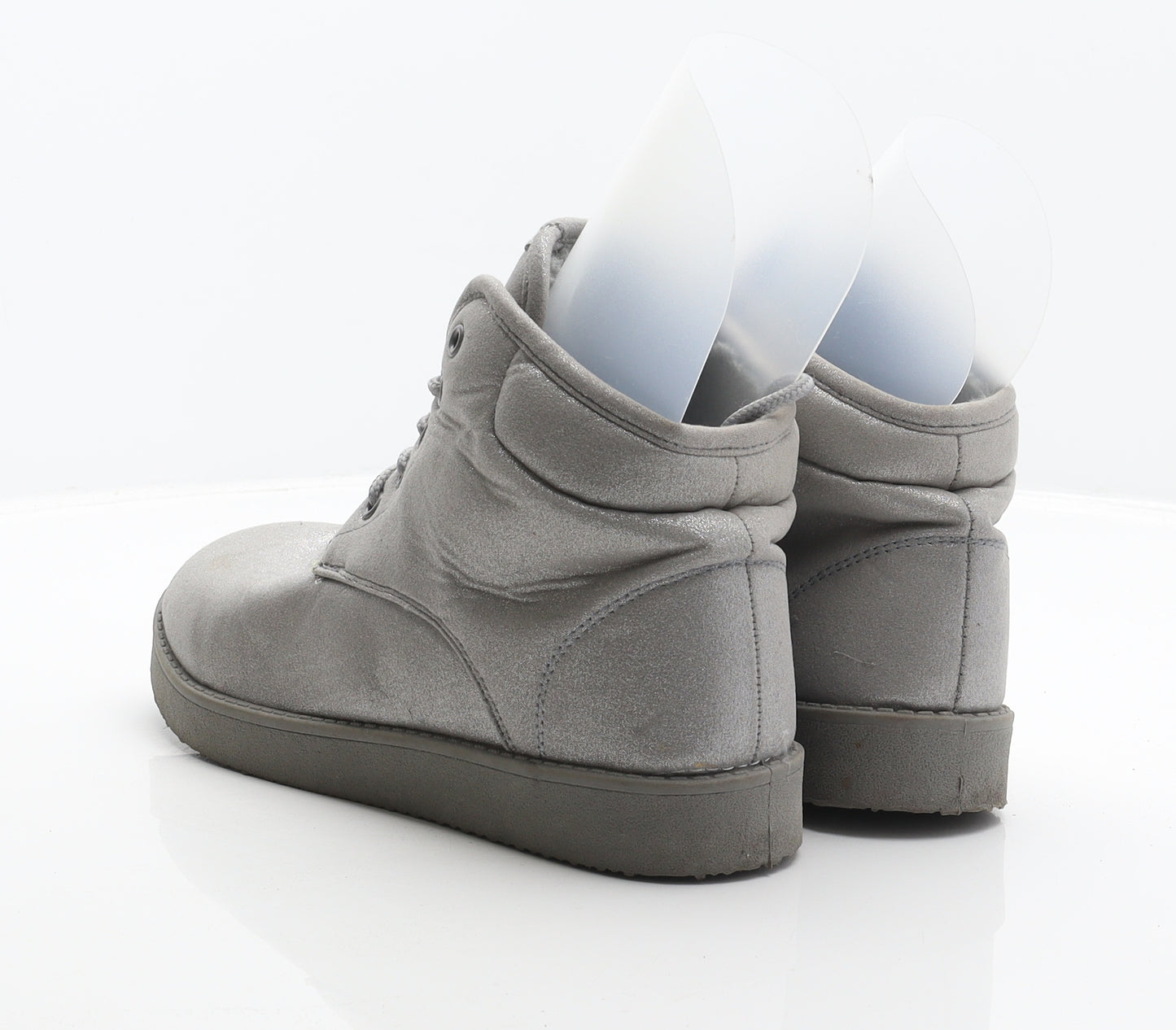 Atmosphere Womens Silver Polyester Shearling Style Boot UK 5