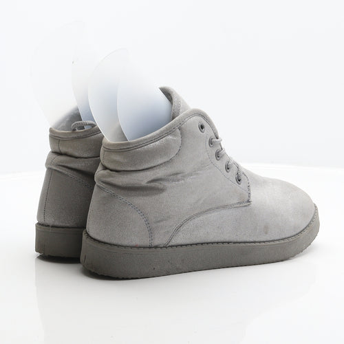 Atmosphere Womens Silver Polyester Shearling Style Boot UK 5