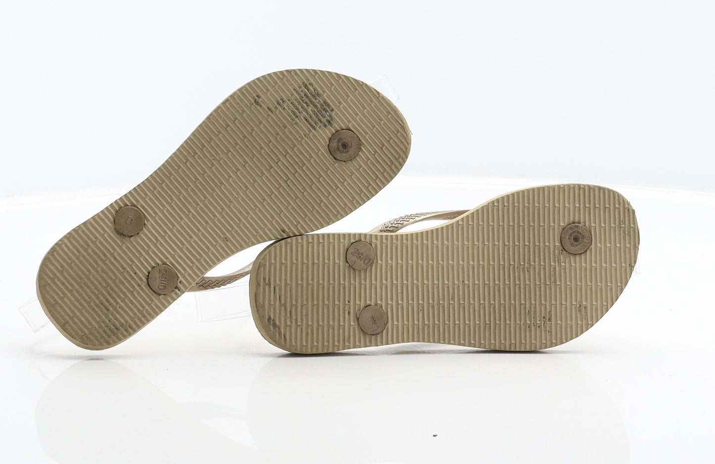 Havaianas Girls Gold Synthetic Flip-Flop Sandal UK 11.5 29