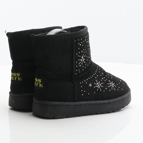Miss Sixty Girls Black Polyester Shearling Style Boot UK 12 30