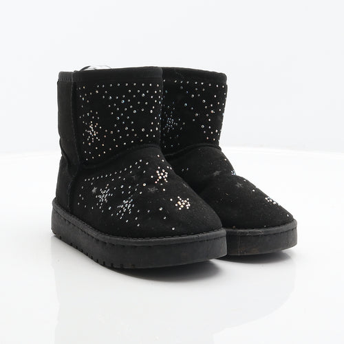 Miss Sixty Girls Black Polyester Shearling Style Boot UK 12 30