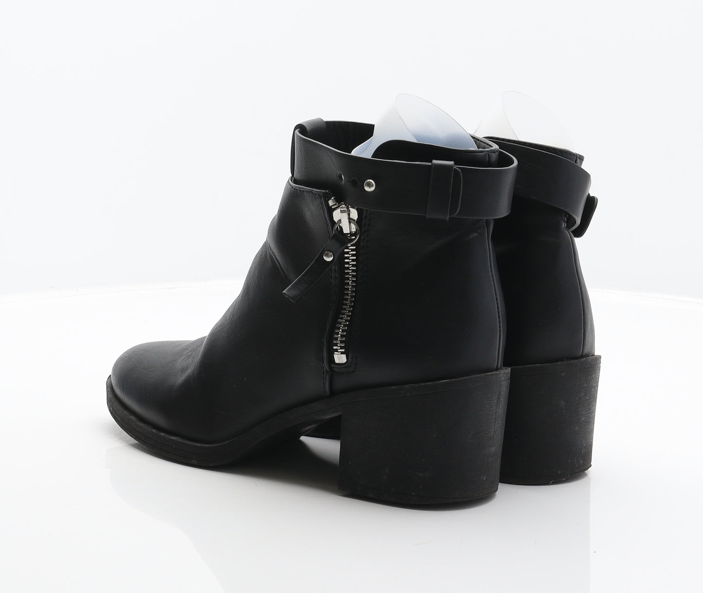 Divided by H&M Womens Black Synthetic Biker Boot UK 4 37