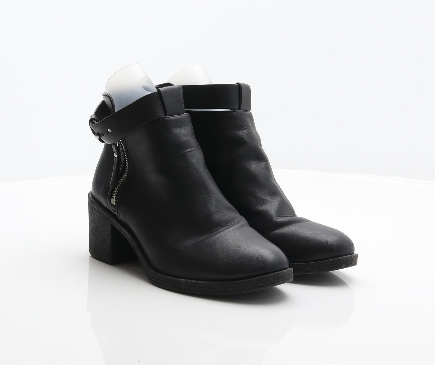 Divided by H&M Womens Black Synthetic Biker Boot UK 4 37