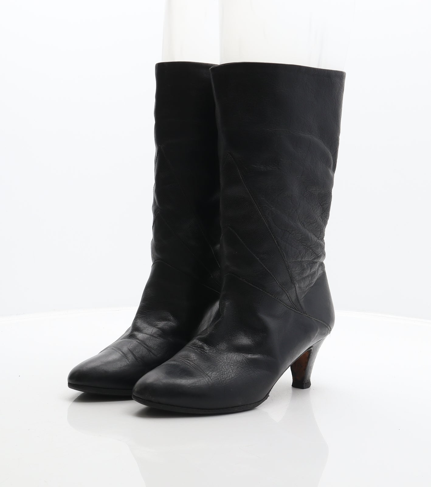 Long Life Womens Black Leather Cowboy Boot UK 5 38