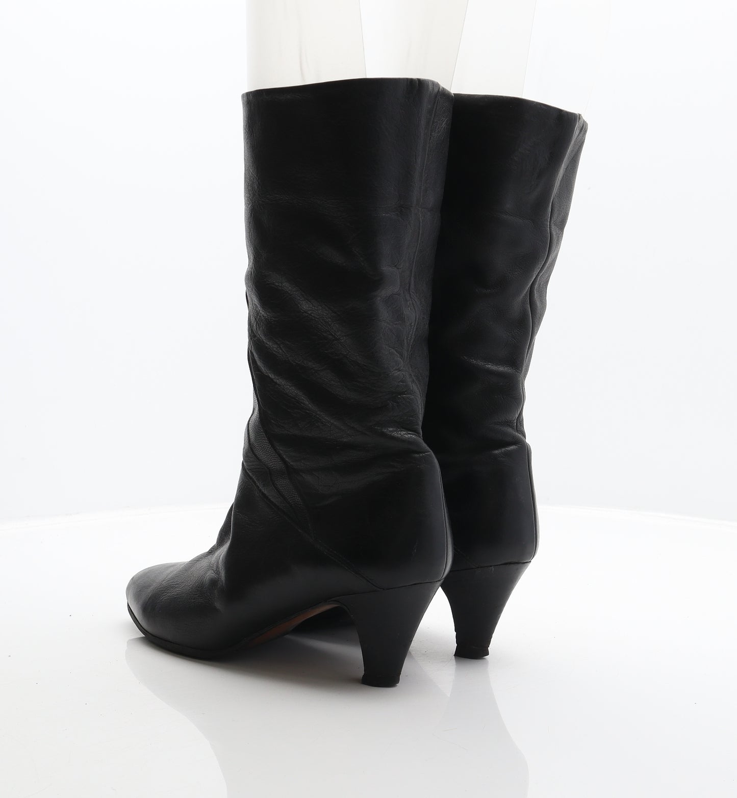 Long Life Womens Black Leather Cowboy Boot UK 5 38