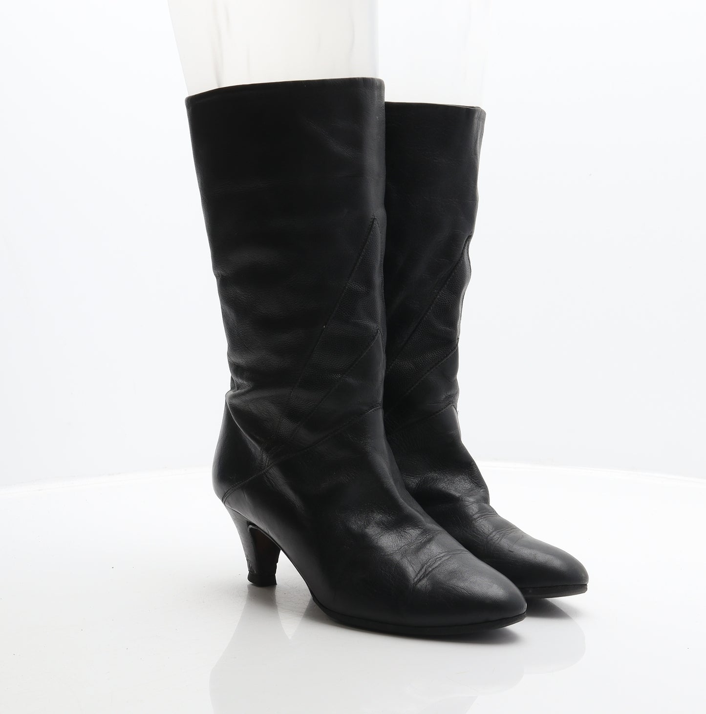 Long Life Womens Black Leather Cowboy Boot UK 5 38