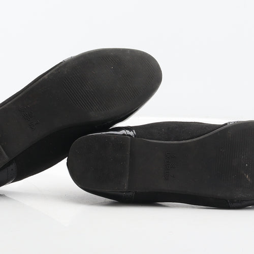 Primark Womens Black Synthetic Loafer Flat UK 5 38 - Brogue Style