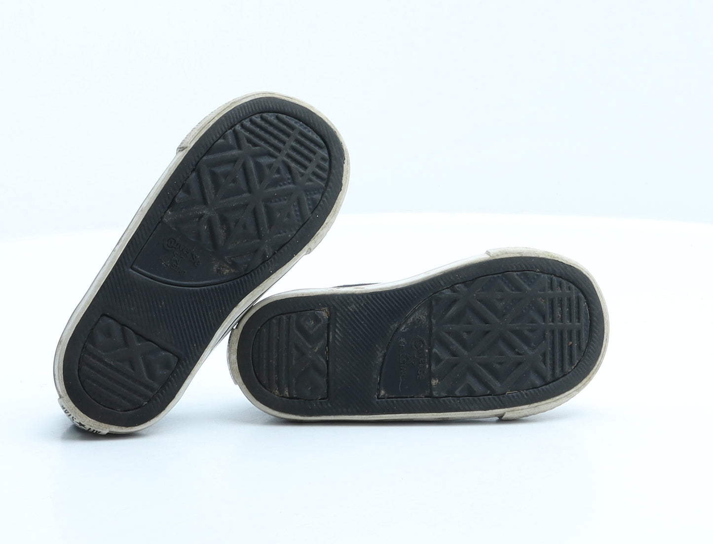 Converse Girls Black Polka Dot Fabric Trainer UK 7