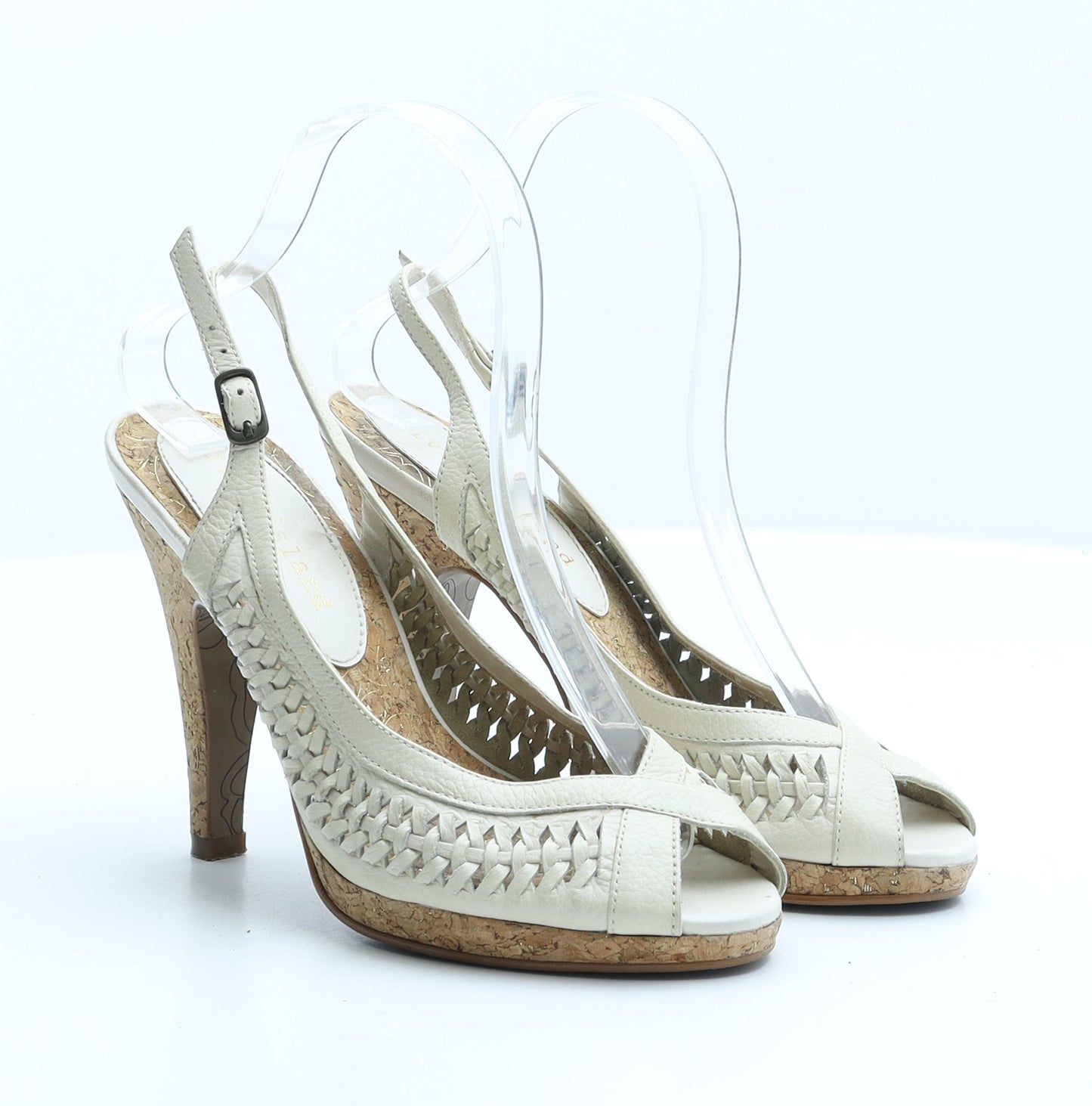 River Island Womens Beige Synthetic Slingback Heel UK 5 38