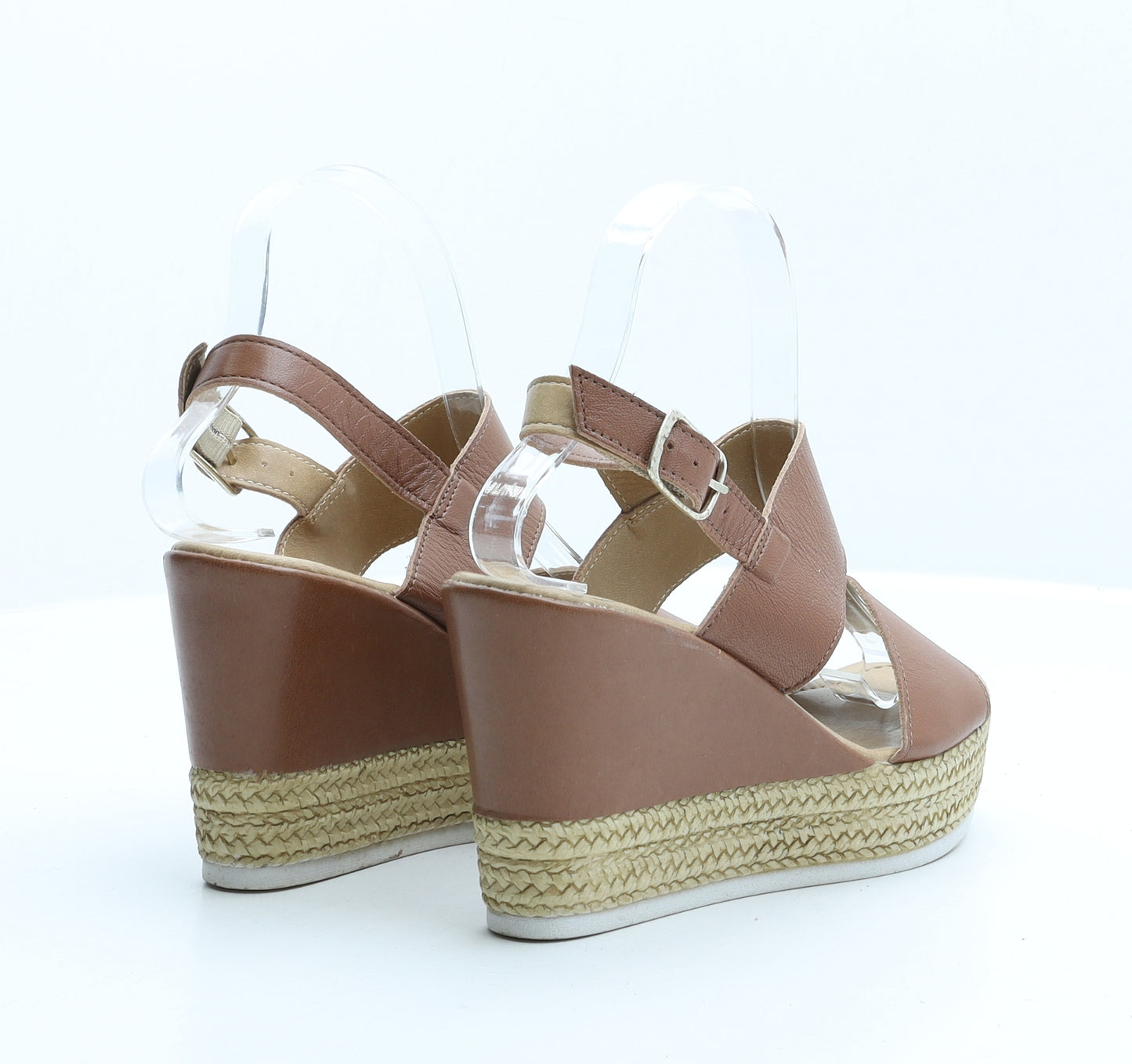NEXT Womens Brown Leather Strappy Heel UK 5 38