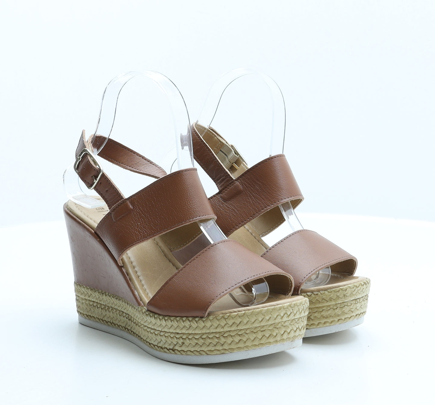 NEXT Womens Brown Leather Strappy Heel UK 5 38