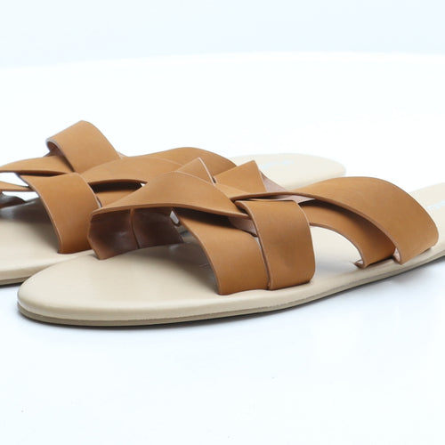 Studio Womens Brown Synthetic Slip On Sandal UK 8 41